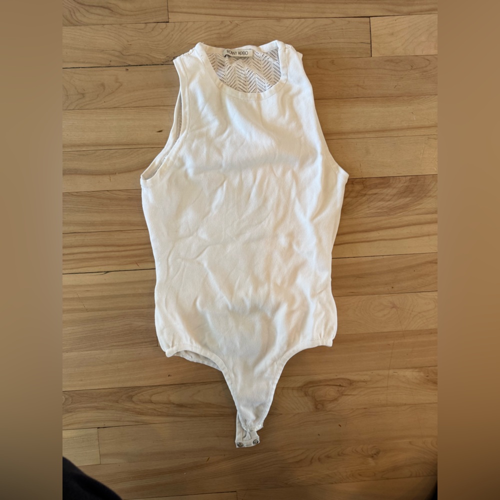 Ronny Kobo Collection Cream Bodysuit